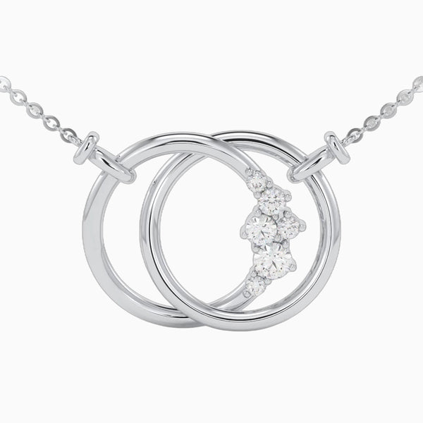 0.75 Carat D-F VS+ Ideal Cut Round Diamond 14K White Gold Pendant Necklace